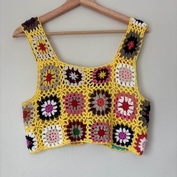 Colorful Crochet Patchwork Tank Top - Picture 2 of 3